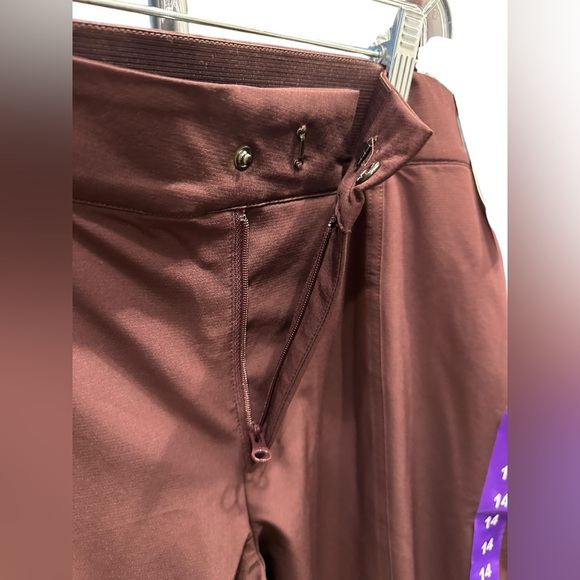 Mondettalined tailored Brown Pants plus size 14 - Picture 4 of 8